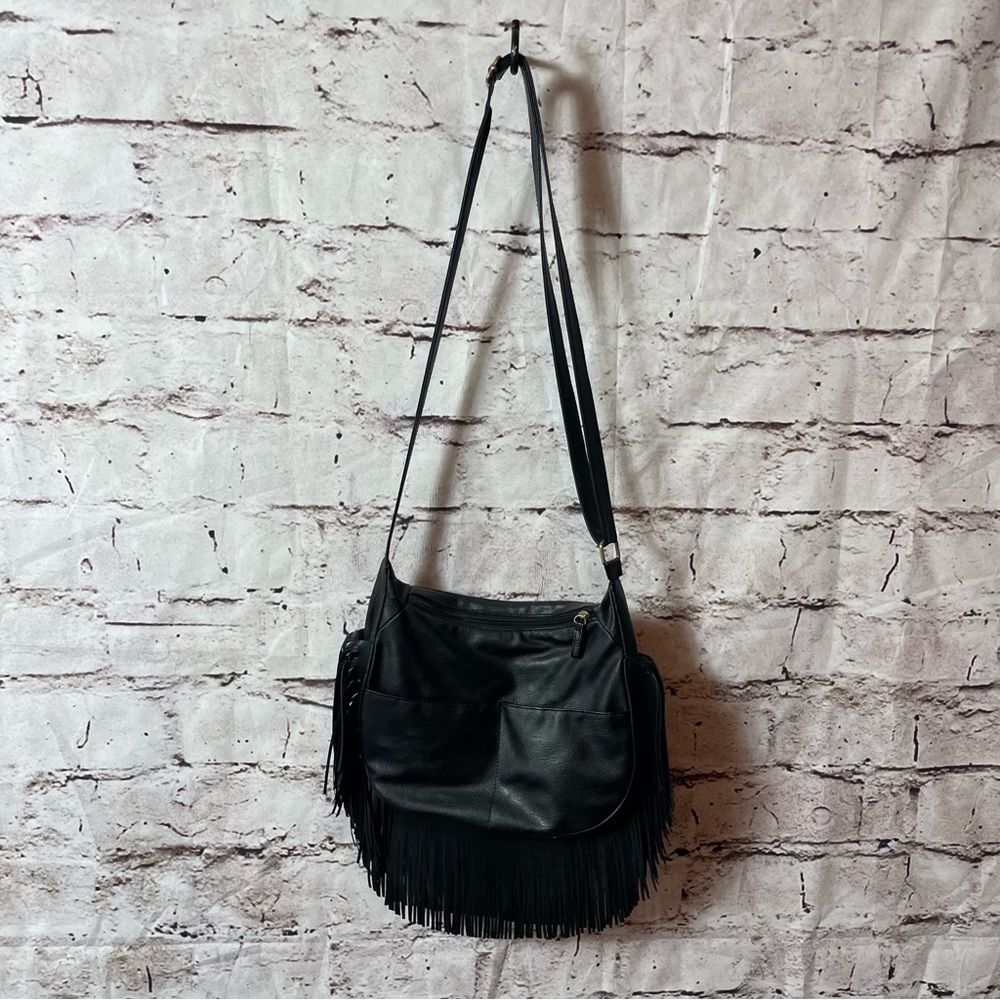 Upcycled Boho Fringe Bag - Wear Shoulder or Crossbody